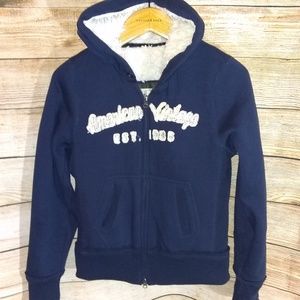 Juniors Blue Sweat Jacket, Sz L